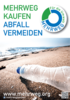 Mehrwegzeichen Plakat Flasche am Strand